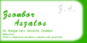 zsombor aszalos business card